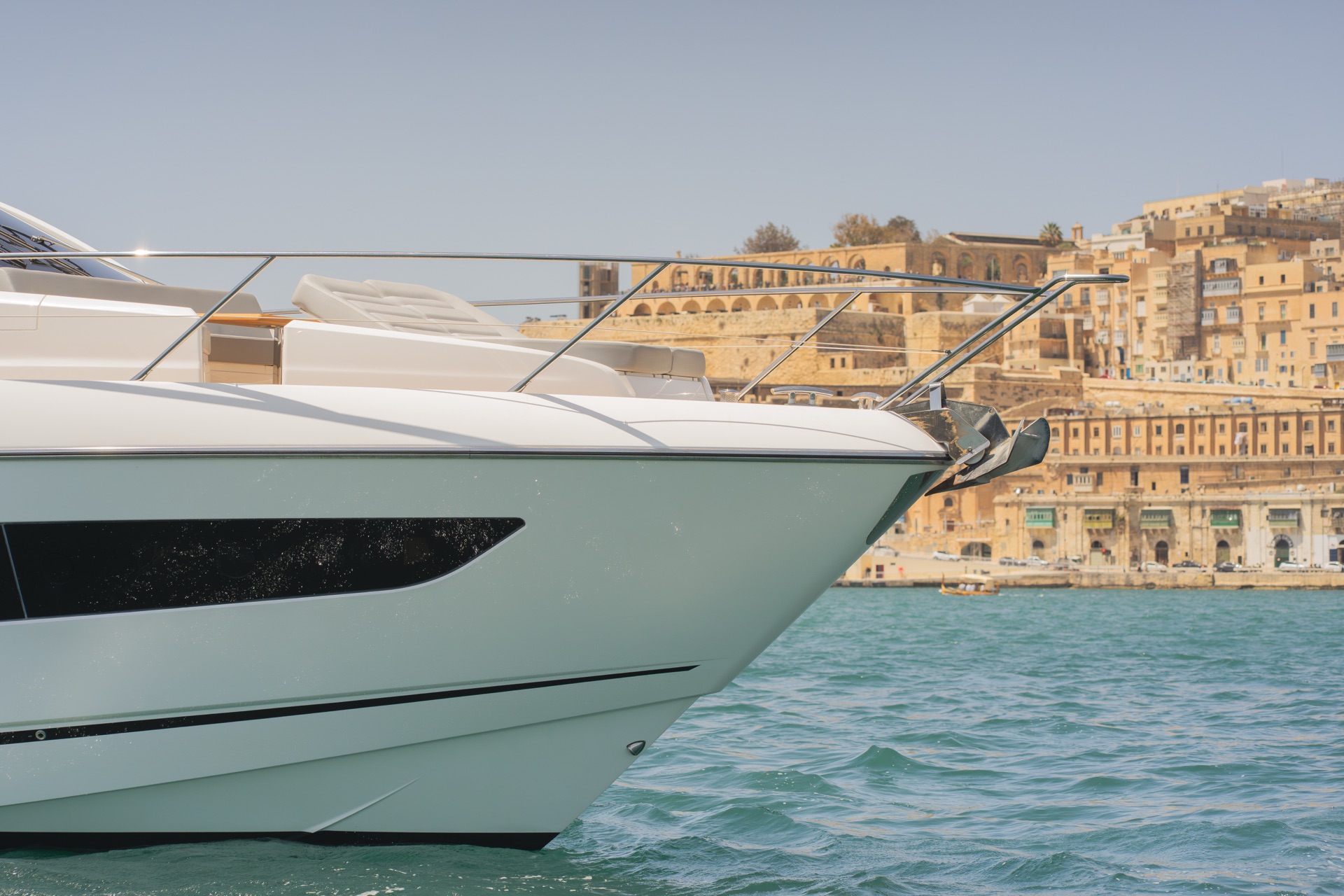 Yacht running off the Gozo coast