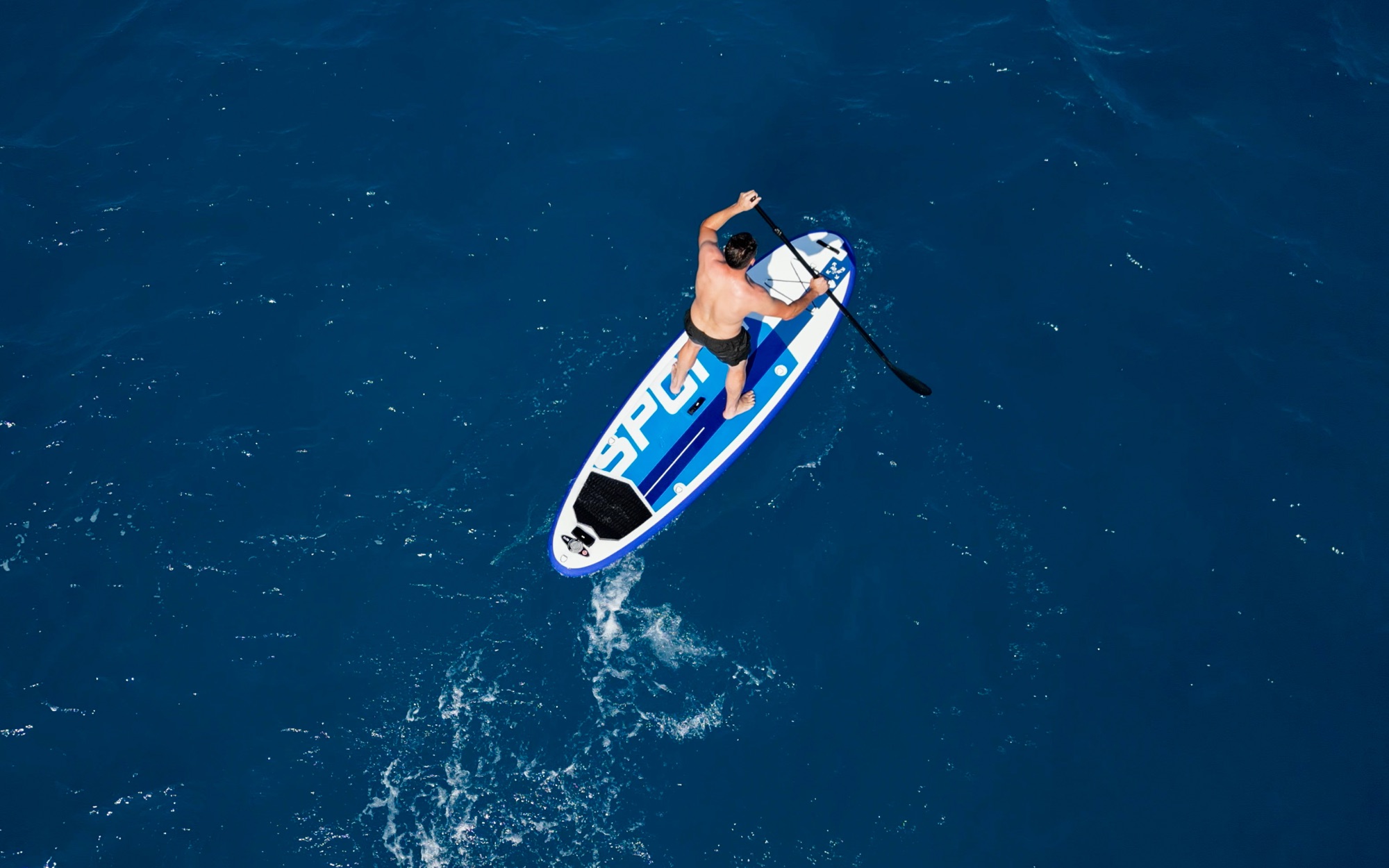 Water toy setup on a yacht
